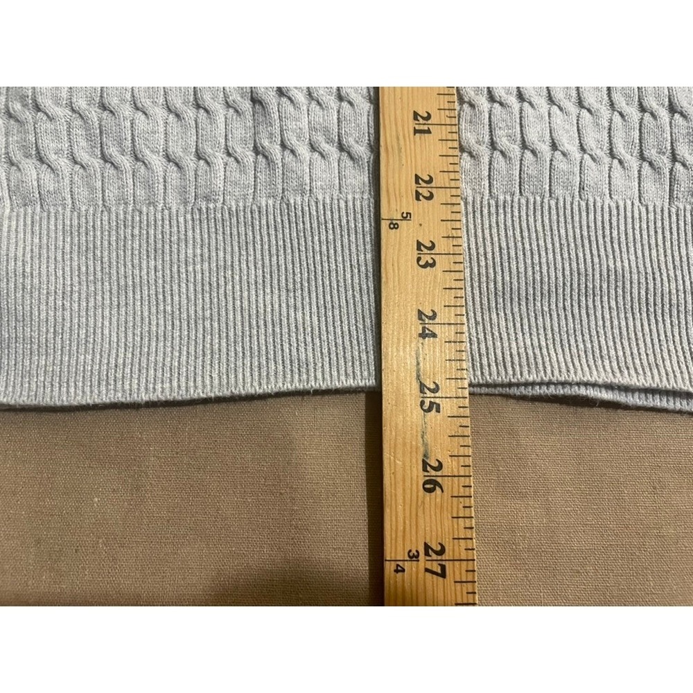 Pact Organic Pullover Sweater Women's Sz L Gray Preppy Coastal Sustainable Knit - Picture 2 of 6